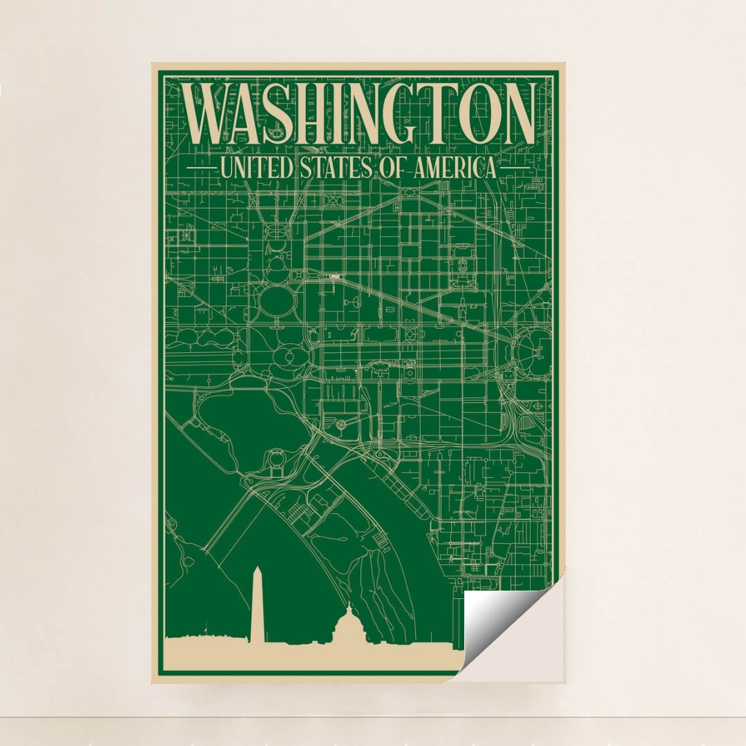 Blueprint of Washington DC's Urban Landscape by Anonymous - Peeliez