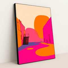 Where Cities Dream in Color by whimsy - Black Frame Stretchiez