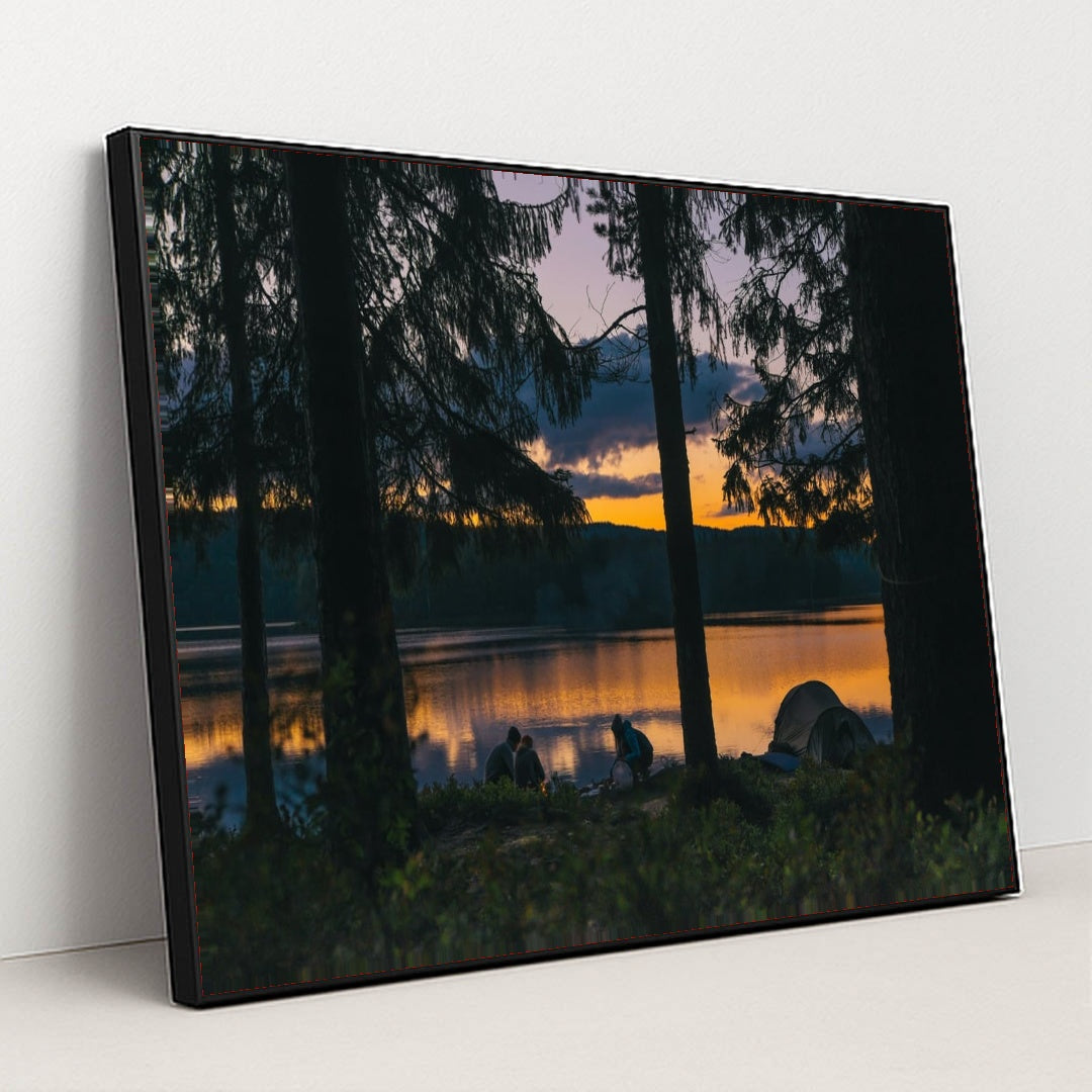 Where the Light Sleeps by Andreas Ronningen - Black Frame Stretchiez