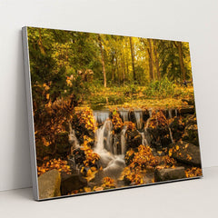 Whispering Falls by Dawid Zawiła - Silver Frame Stretchiez