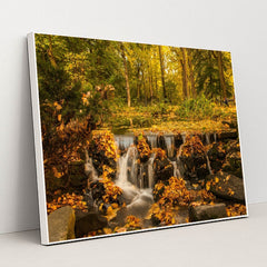 Whispering Falls by Dawid Zawiła - White Frame Stretchiez