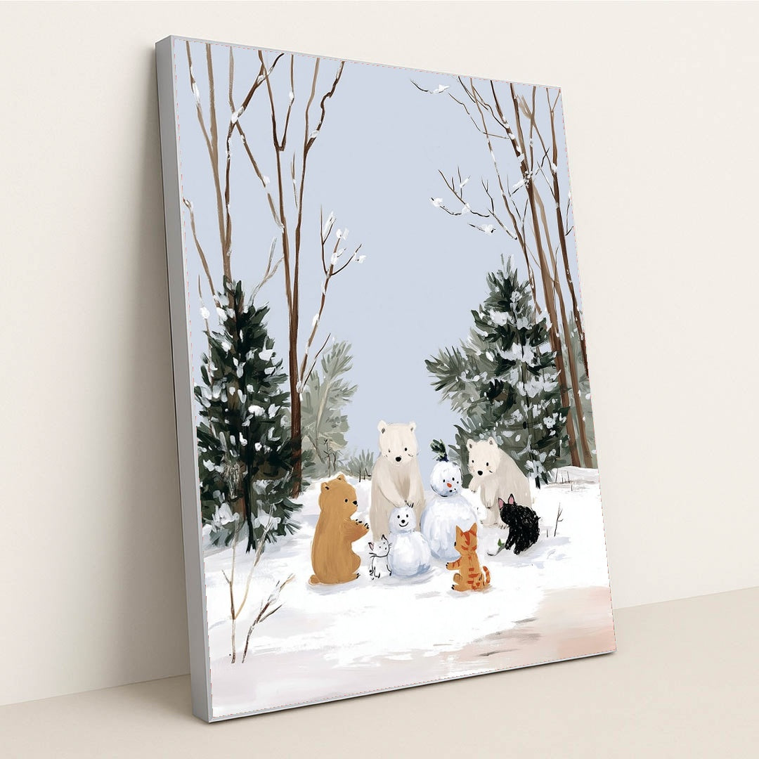 Winter Gathering by Anna Stone - Silver Frame Stretchiez