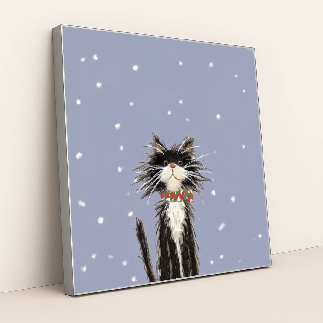 Winter Paws by Anna Stone - Silver Frame Stretchiez