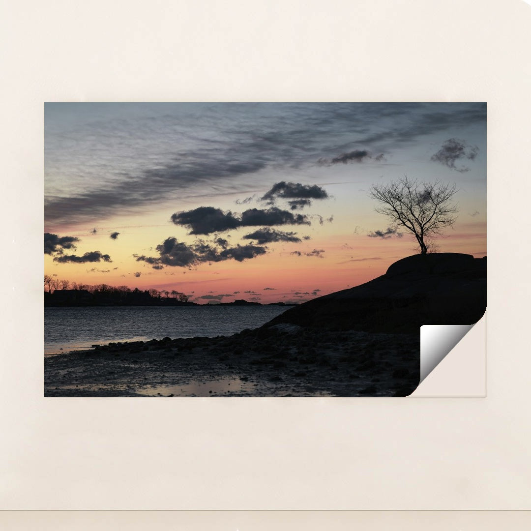 Tranquil Winter Sunrise at Cove Island Park by David Kanigan - Peeliez