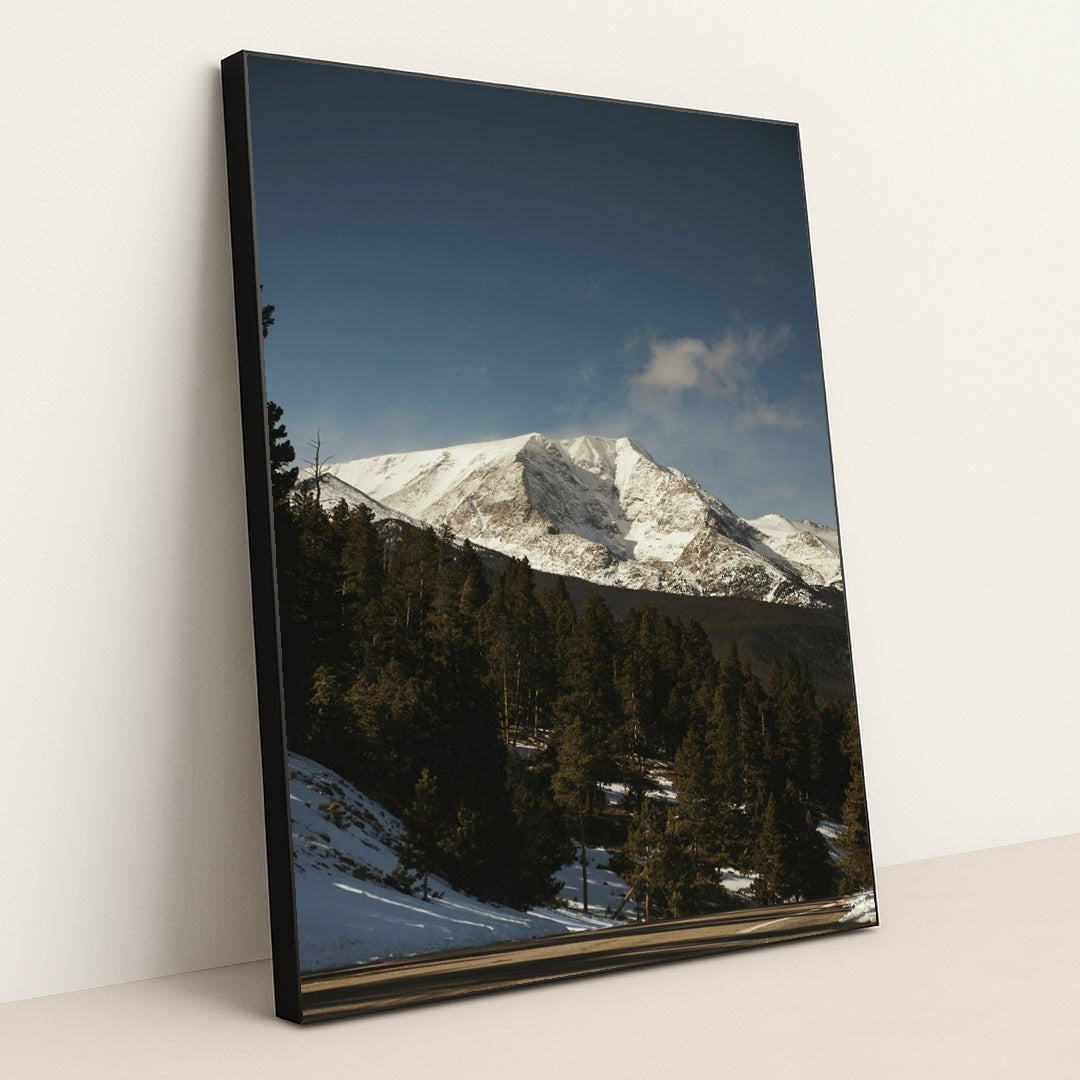 Winter Wonderland in the Rockies by Jacob Moore - Black Frame Stretchiez