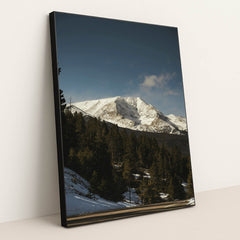 Winter Wonderland in the Rockies by Jacob Moore - Black Frame Stretchiez