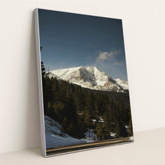 Winter Wonderland in the Rockies by Jacob Moore - Silver Frame Stretchiez