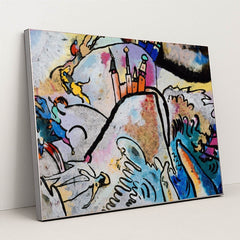 With sun (1911) by Wassily Kandinsky - Silver Frame Stretchiez
