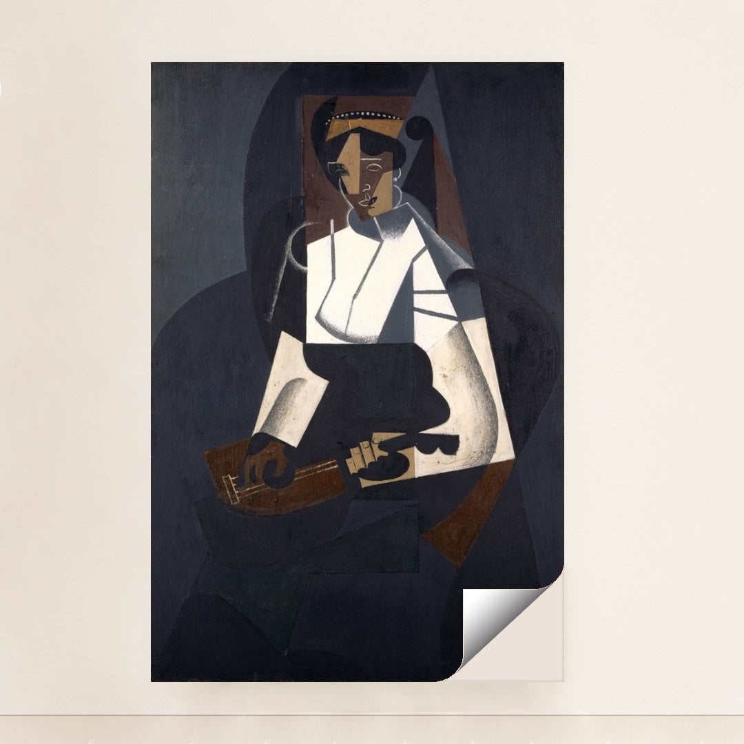 Woman with Mandolin (1916) by Juan Gris - Peeliez