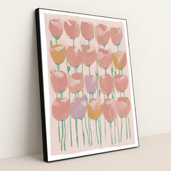 Woven Tulips by Anna Stone - Black Frame Stretchiez