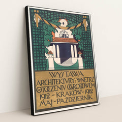Wystawa architektury i wnętrz w otoczeniu ogrodowem (1912) by Józef Czajkowski - Black Frame Stretchiez
