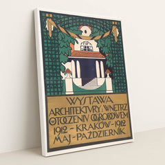 Wystawa architektury i wnętrz w otoczeniu ogrodowem (1912) by Józef Czajkowski - White Frame Stretchiez