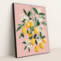 Yellow Lemon Drops by Melissa King - Black Frame Stretchiez