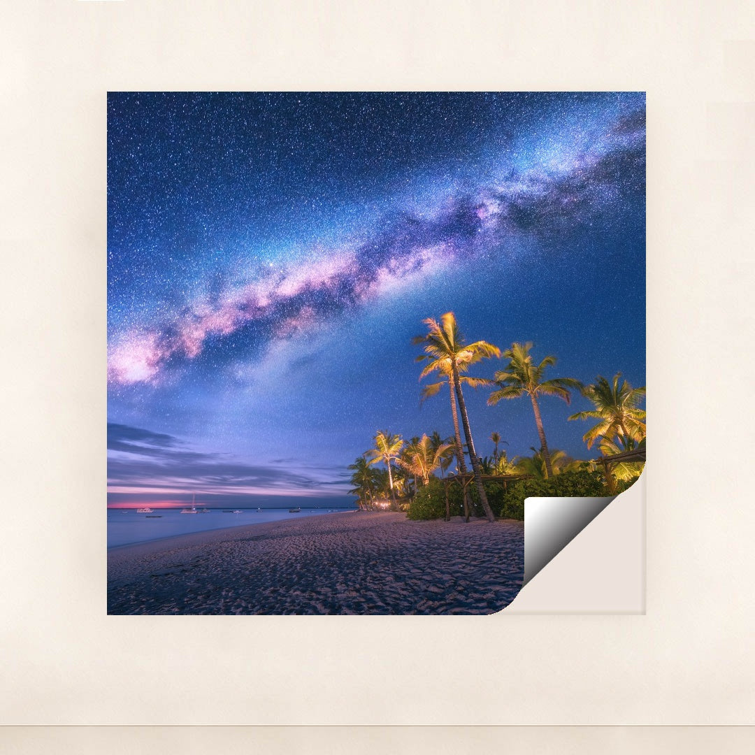 Starry Night Over Zanzibar's Exotic Beach Paradise by Anonymous - Peeliez