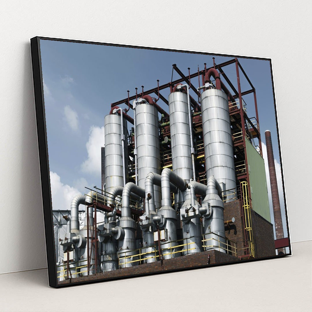 Zollverein Coal Mine: Industrial Icon by Wolfgang Weiser - Black Frame Stretchiez