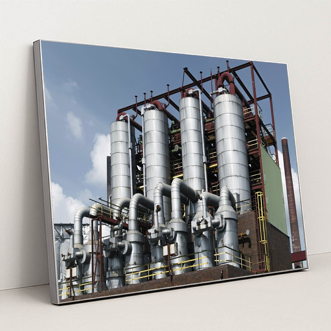 Zollverein Coal Mine: Industrial Icon by Wolfgang Weiser - Silver Frame Stretchiez